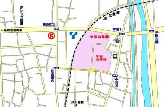 半田市立半田小学校の地図